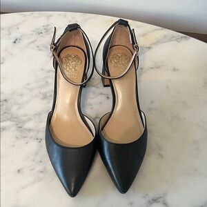 Vince Camuto Black Leather Heels